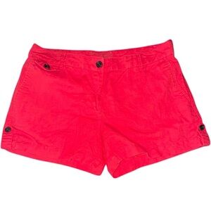 MNG by Mango Casual Linen Collection Size 10 Red Linen Shorts w/Pockets